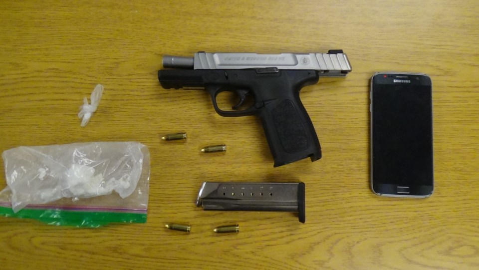 Evidence seized loaded gun and cocaine December 31, 2019