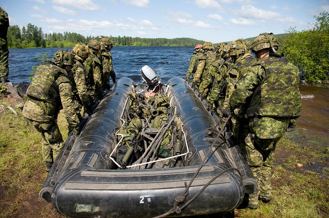 Canadian Armed Forces assault boat