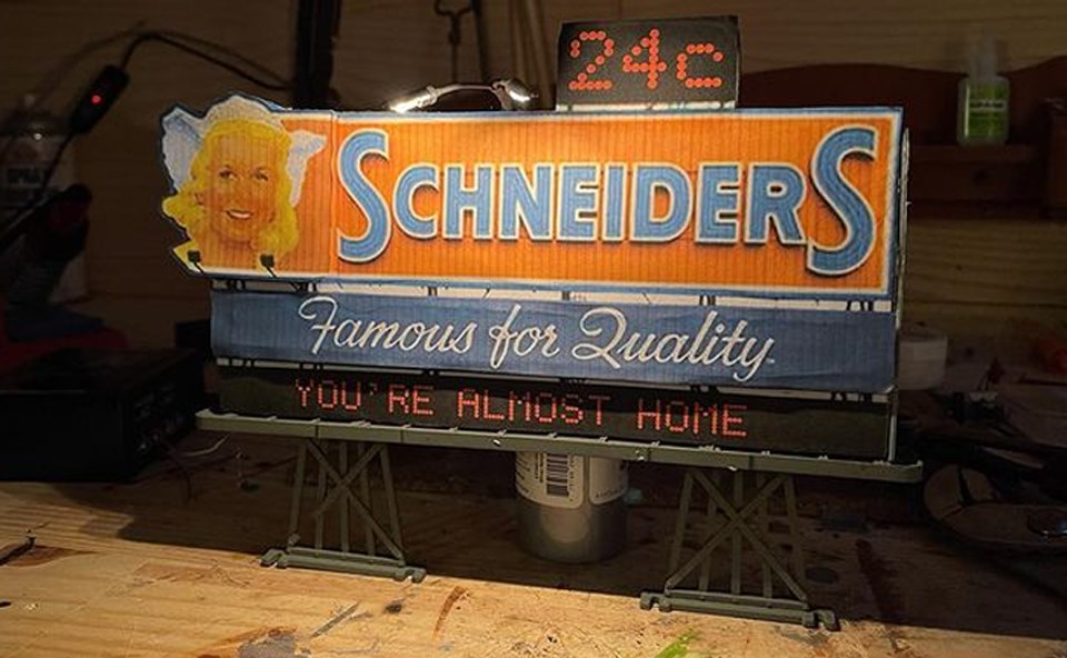Schneiders ‘wiener beacon’ sign gets a miniature makeover
