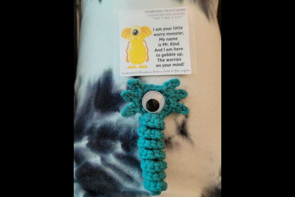Kenzie Norman has been making these worry monsters, worms and pets and leaving them around the region as random acts of kindness.