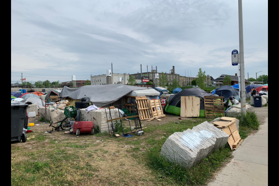 The Victoria encampment the morning of June 6, 2022