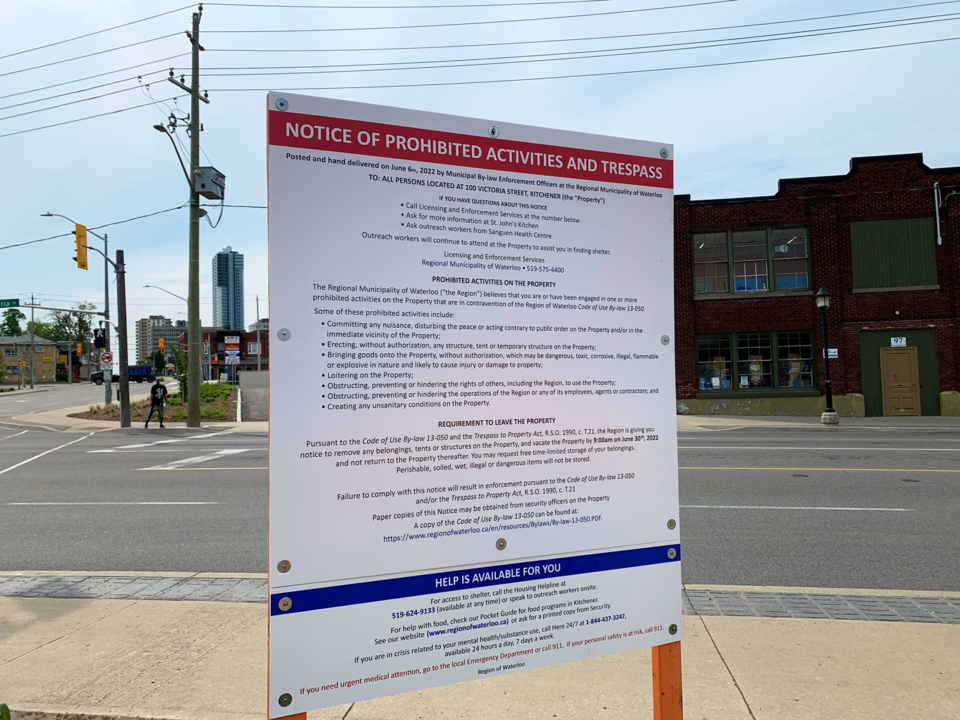 victoria encampment eviction notice