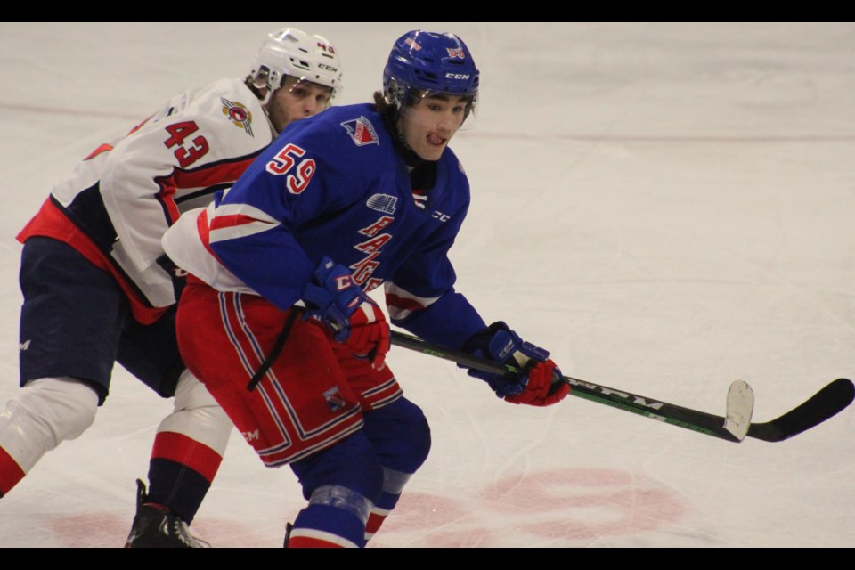 Kitchener Rangers forward Mitchell Martin scored a hat-trick in a win over Windsor.