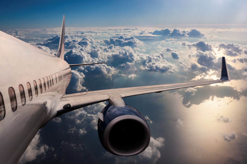Plane flying