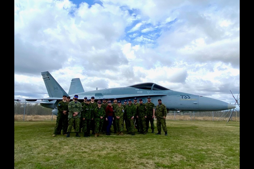 4-Wing Personnel who assisted with the relocation of the CF-188 to the Cold Lake  Air Force Museum.

Photo courtesy of the Cold Lake Air Force Museum.