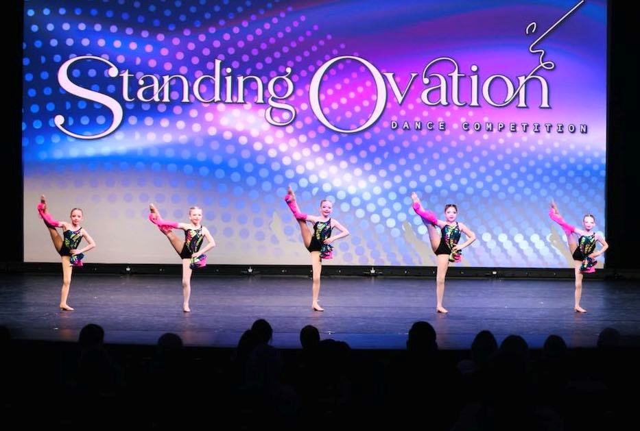 The group Bam Bam, considering of Northern Beat Academy dancers Oakley Brownlie, Kaicey Collosimo, Ayda Lavallee, Braylin Thompson and Addison Zatorski performing at the Standing Ovation dance competition which took place in Edmonton from April 18-21. Submitted photo. 