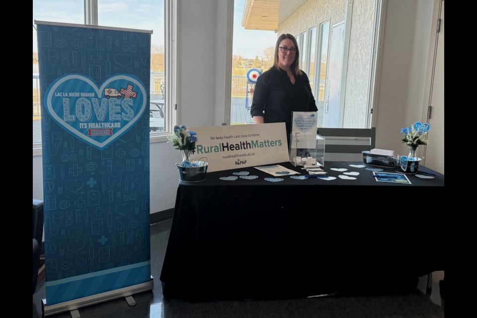 Charlyn Moore, a Lac La Biche County councillor and member of RARS, at the appreciation event that was held on Monday, April 22 to honour healthcare professionals from the local area. 