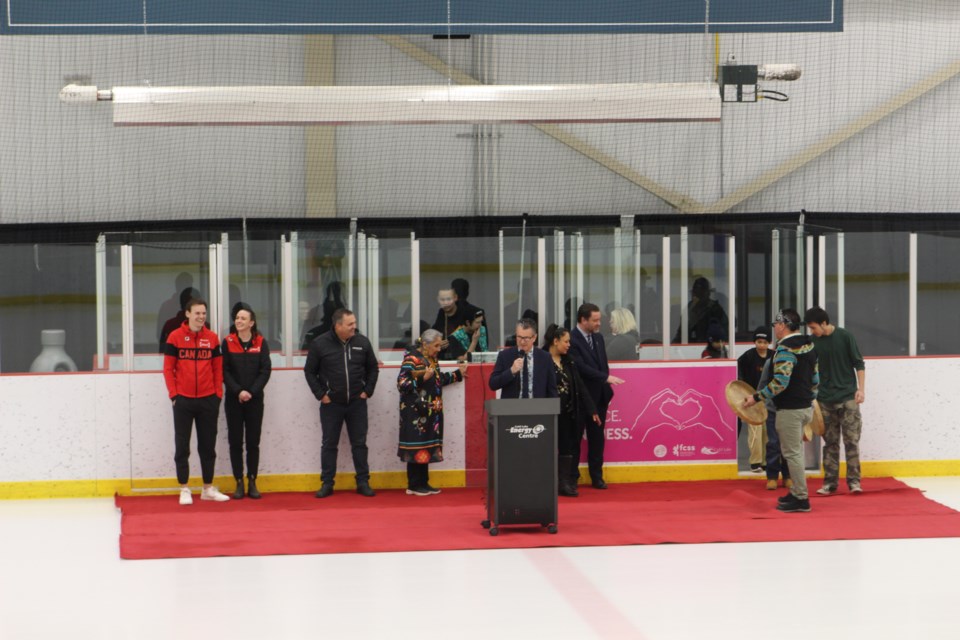 Mayor Craig Copeland giving an opening speech for the ceremony.