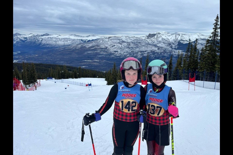Two Kinosoo Blizzard members on the ski hill ready to compete.
Photo provided.