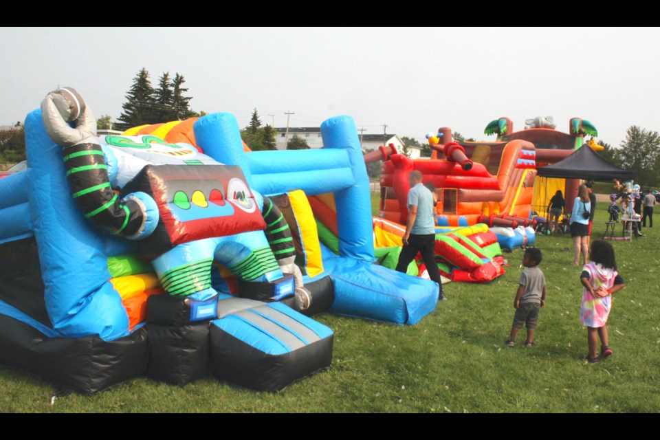 Inflatable bouncy castles and bubble machines ... how can that not be a great day for kids?