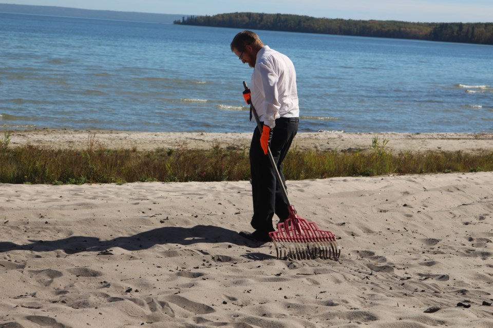 Supplies for cleaning up the beach was provided by Cold Lake FCSS, LICA, and  Achieving Eden the Landscape Company.
