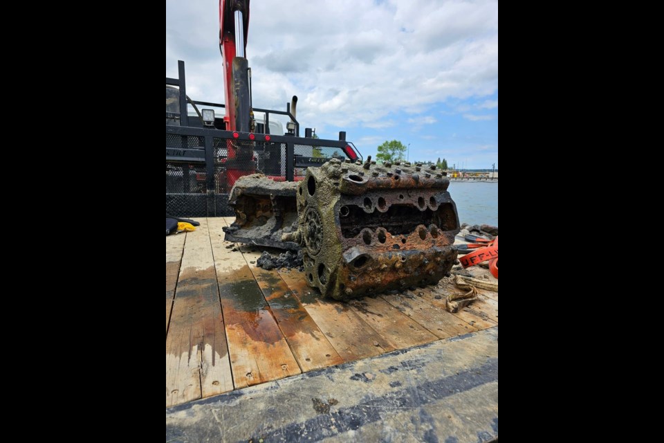 A couple of the bigger items that were picked up from the lake.

Photo courtesy of Stuart Dunnill