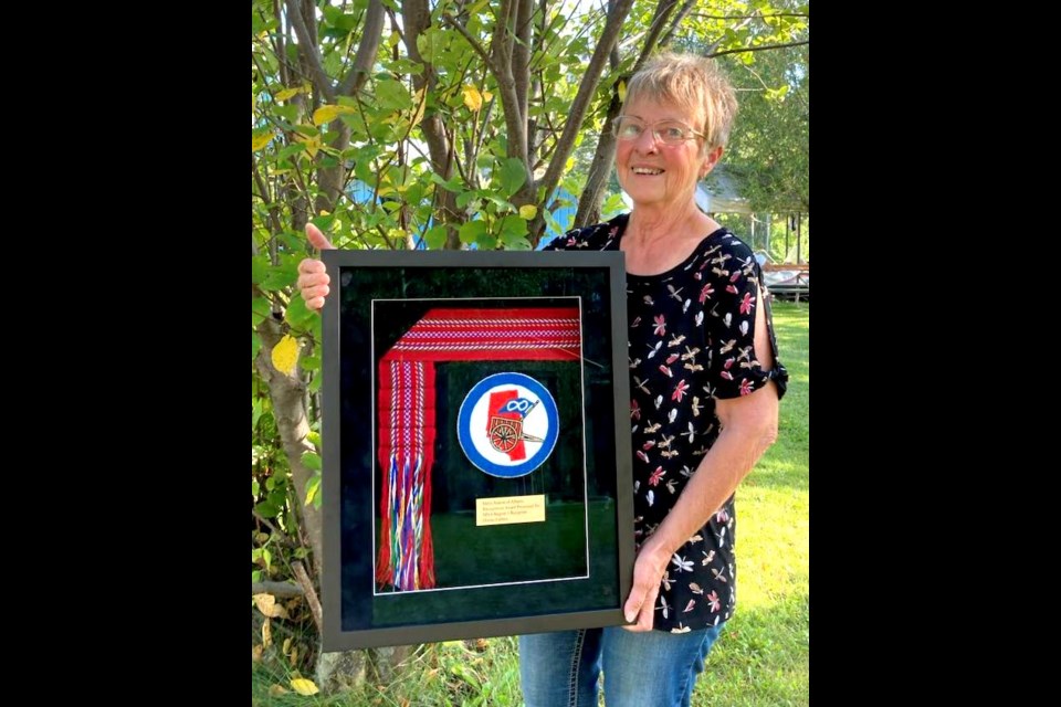In August, Donna Fabbro of Lac La Biche County received an award by the Métis Nation of Alberta Region 1 office in Lac La Biche recognizing her for her volunteering efforts. Submitted photo. 