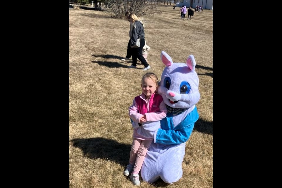 The Easter Bunny was a big hit at the event as he went around meeting with youngsters. Chris McGarry photo.