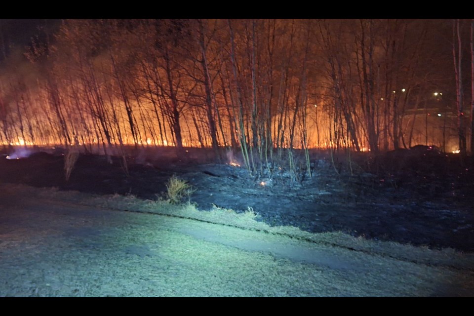 The wildland fire that happened behind Shoppers Drug Mart in the City of Cold Lake.

Photo provided by the City of Cold Lake.