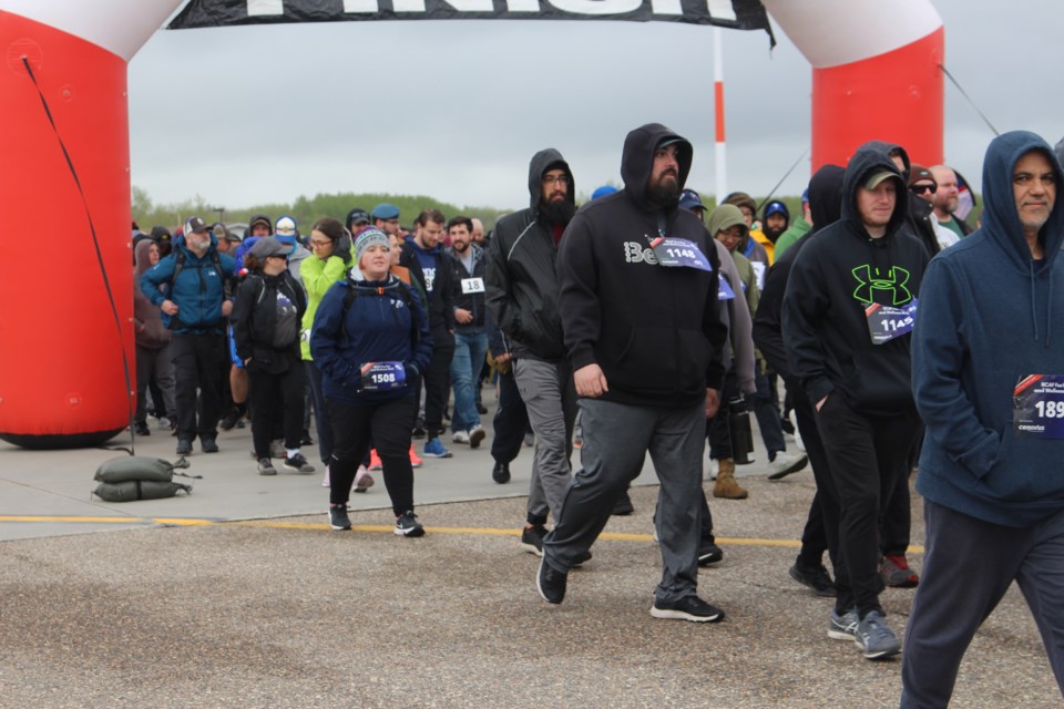 Participants start their run/walk at the Medley Terminal and 4 Wing Cold Lake.