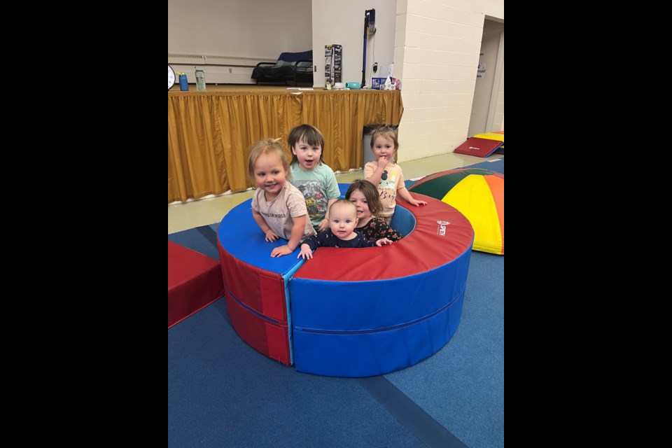Some of the Lac La Biche Gymnastics Club's youngest members enjoy playtime 