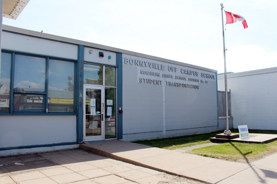 Upgrades to Bonnyville Outreach School is among the projects NLPS is receiving funding for from the province. Photo by Robynne Henry. 