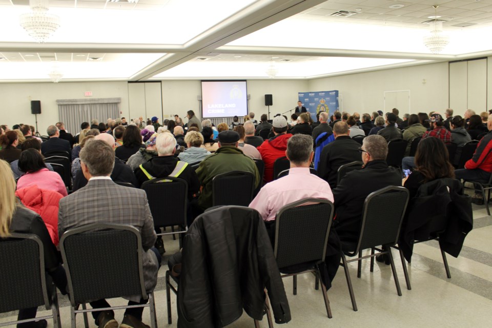 Crimetownhall001: The Cold Lake RCMP hosted a Lakeland Crime Town Hall at the Lakeland Inn. Photo by Robynne Henry. 