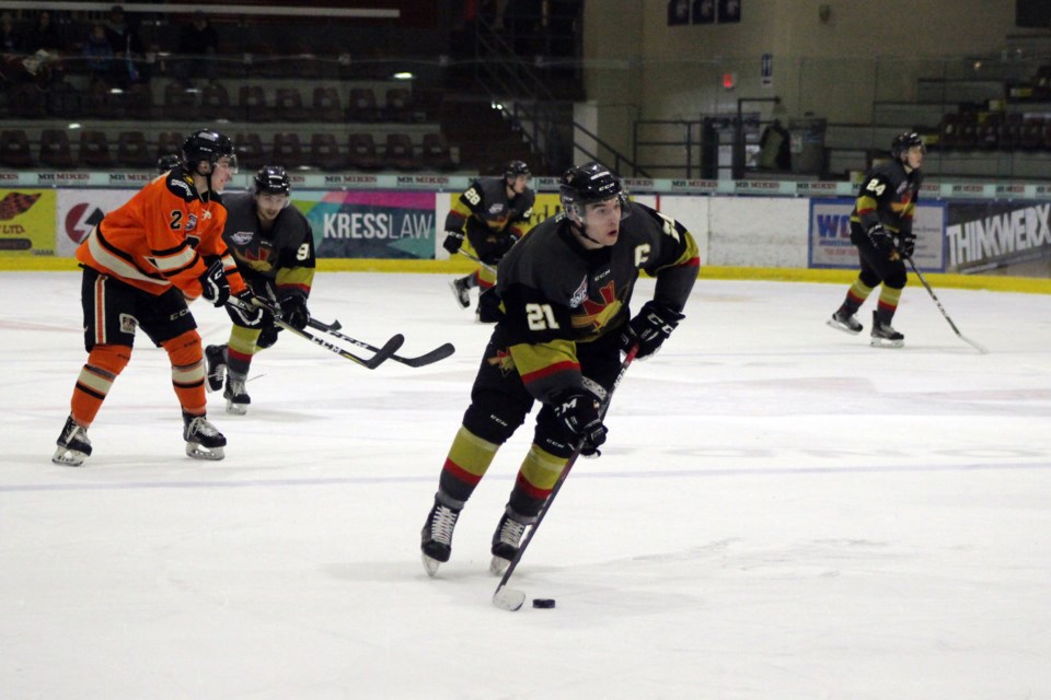 Pontiac Joel Ray was named as one of the nominees for the Alberta Junior Hockey League’s year-end awards. File photo. 