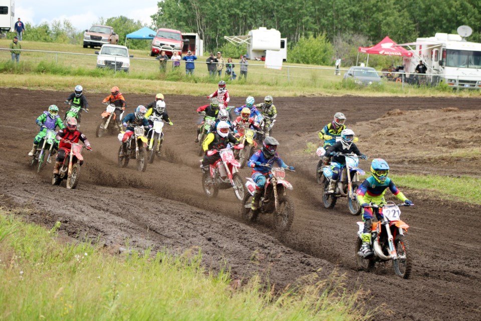 Riders flocked to the Cold Lake Motocross Association track on July 18 and 19 for the Midwest Amateur MX Series. Photo by Robynne Henry.