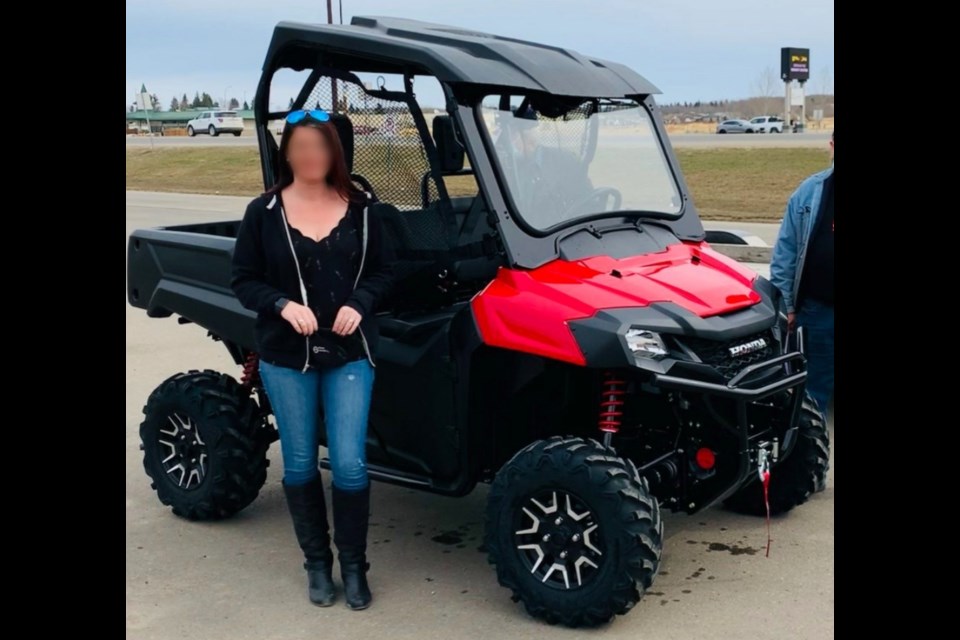 This is the 2021 Honda 700 side-by-side that was stolen from Rider's Connection in Cold Lake. 