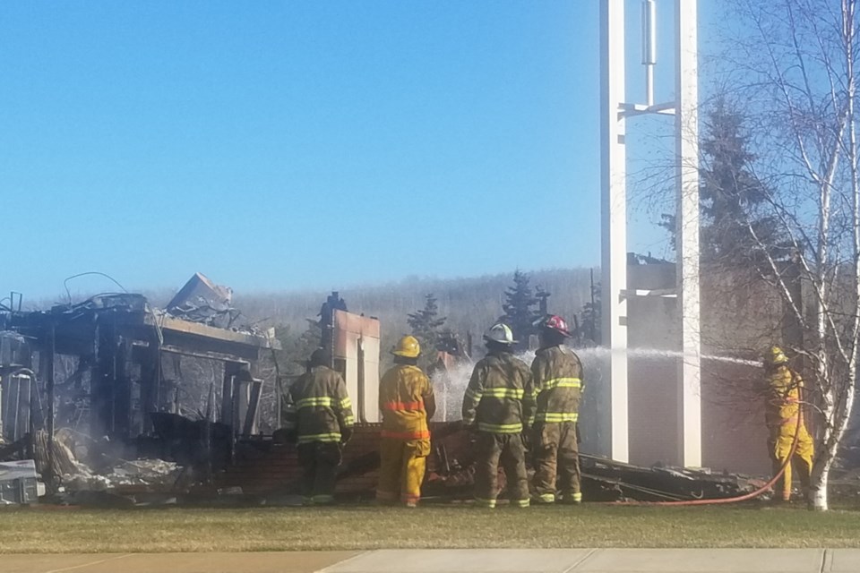 The Church of Jesus Christ of Latter-day Saints has been destroyed by fire in Cherry Grove. 