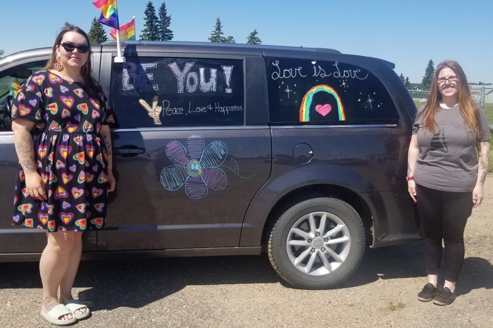 The organizers of the Pride Parade, Cassandra McKay and Kristen Ivany, are pictured.