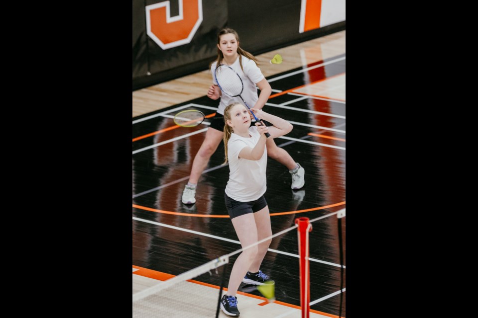 Racette students compete in a junior high badminton tournament on April 13.