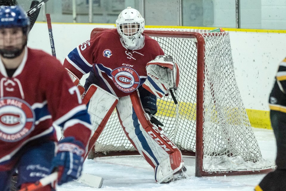 St. Paul's Bradley Mistol has moved from playing in the NEAJBHL to the AJHL. / Janice Huser photo