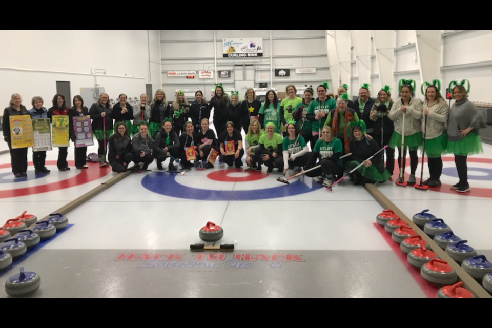 Showing off their green. A group of the curlers from the weekend’s St. Paddy’s themed bonspiel.