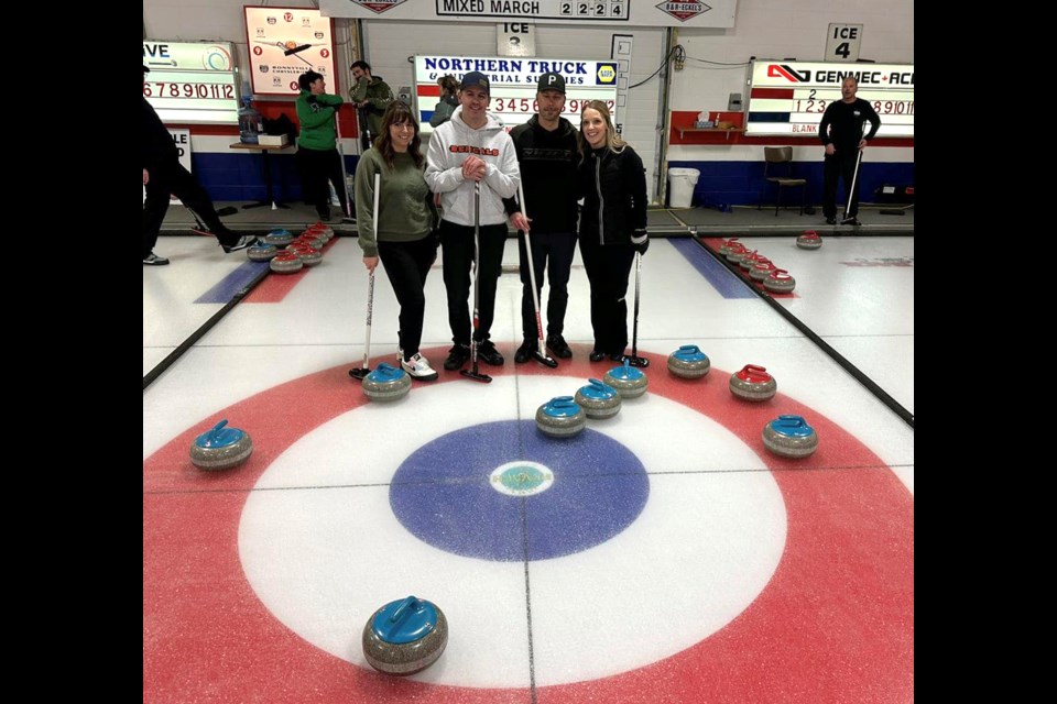 Team Holmes achieved a rare 8-ender during the Bonnyville mixed curling bonspiel.