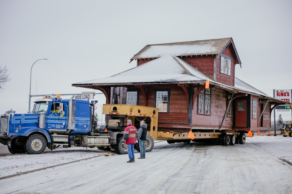 The Willingdon train station - a historical building that was in the Shandro area - was moved to the St. Paul Museum on Thursday.