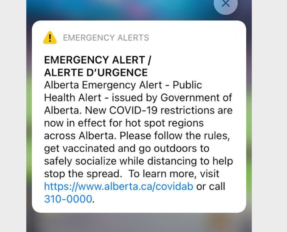 Alberta emergency alert causes fallout