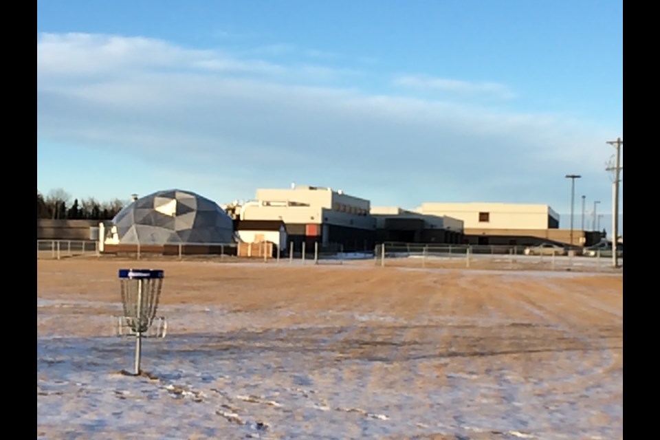 The  1,600 square feet growing dome and the disc golf targets at Aurora Middle School may have some company in the spring of 2024, as a $50,000 grant is being used to create an outdoor classroom and an all-weather basketball court.