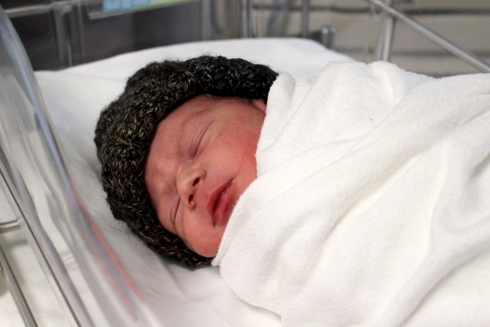 Noah Samuel Lazare Spicer was born Jan. 11 at the Bonnyville Healthcare Centre at 5:55 a.m., weighing 5-lbs, 9oz, and was 19-inches long. Photo by Robynne Henry. 