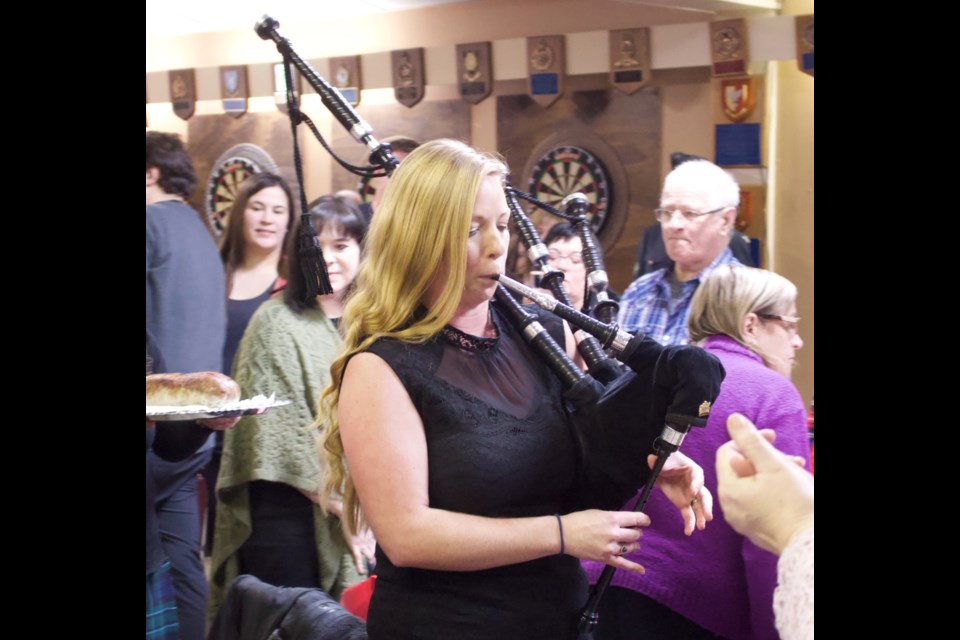 Oh yes, there's bagpipes too.  How else does organizer Molly Fyten pipe in the haggis?  March 4 will be a fun night at the Legion