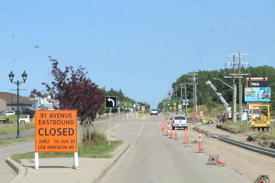 The intersection of Beaverhill Road and 91 Avenue in Lac La Biche has seen a lot of upgrades over the recent summer months. The infrastructure upgrades at the intersection are meant to accommodate a new Tim Horton's restaurant. The restaurant has been delayed, but the upgrades around the commercial subdivision have been completed. 