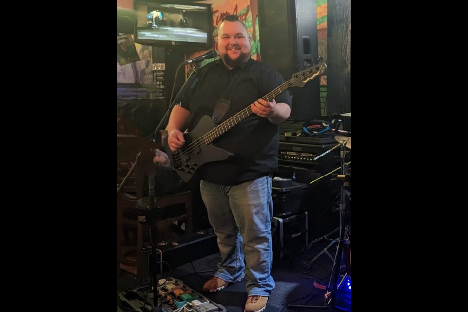 Ben and his bass guitar