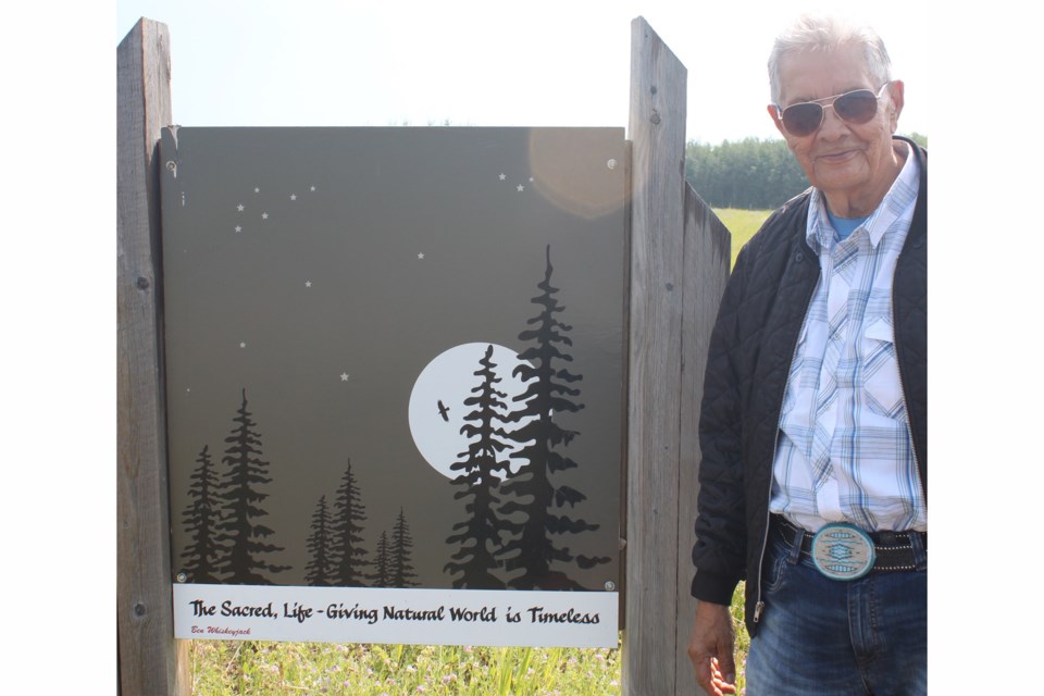 Ben Whiskeyjack is working hand in hand with nature to create a healing  retreat on the Saddle Lake Cree Nation.   Clare Gauvreau photo
  