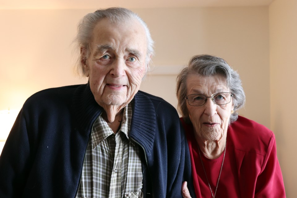 Garth and Joyce Biddle have been married for over 67 years. They shared their love story with the Nouvelle in honour of Valentine's Day. Photo by Meagan MacEachern. 