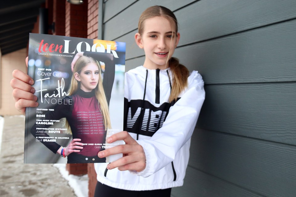 Bonnyville teen Faith Noble was this month's cover model for Teen Look Magazine. Photo by Meagan MacEachern. 