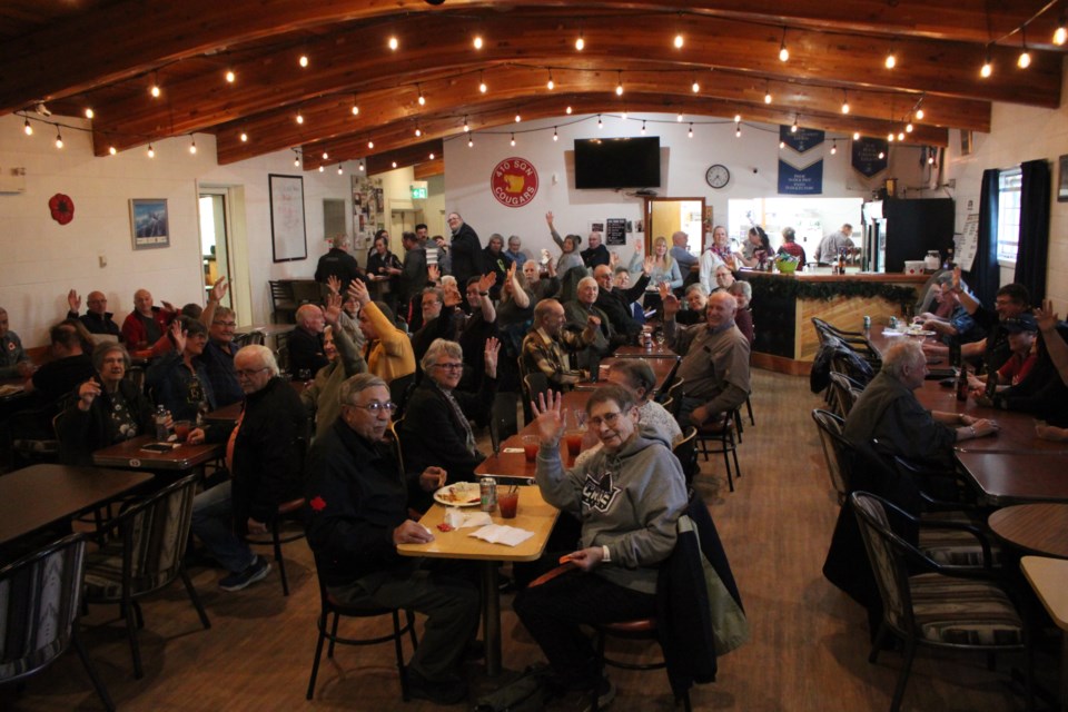 Patrons enjoyed a plate of local pike, coleslaw and fries during the Bonnyville Legions good Friday fish fry.