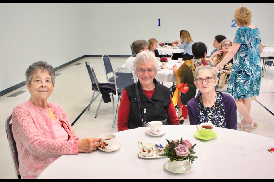 Rina Swiderski, Mary Pilipchuk, and Iva Cabay enjoyed the Strawberry tea event hosted by the Bonnyville Health Centre Auxiliary. 