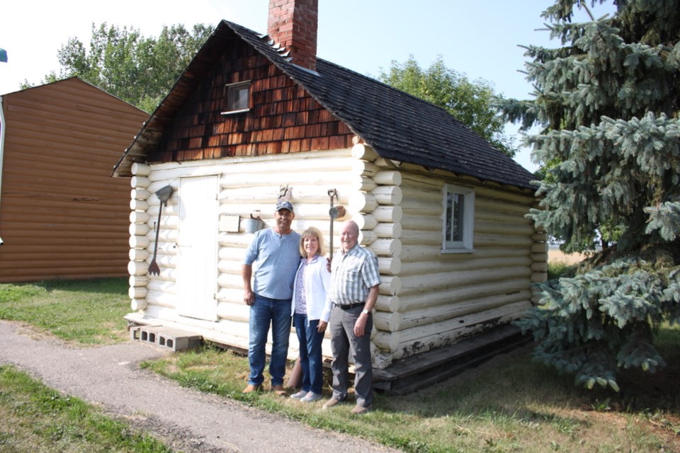 From the left, Barry Kalinski, Linda Friedlander, and Roy Friedlander. Linda's grandfather was one of the first settlers in Bonnyville, so she came to connect with the place and search for information surrounding her ancestors short time living in Bonnyville.