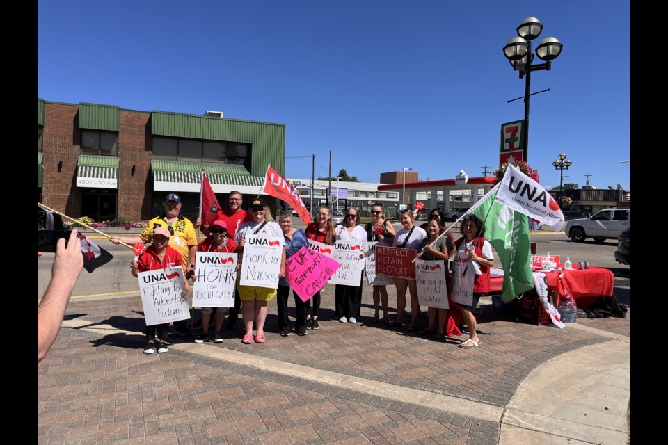 Healthcare workers took to the streets to advocate for better healthcare.