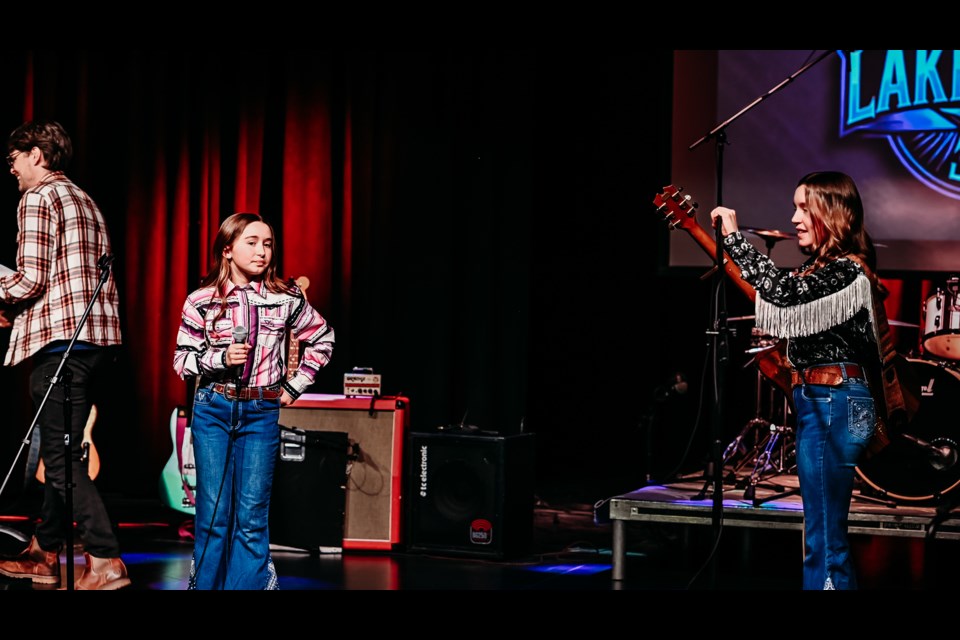 Callee-Rae and Hayzley Rivard perform during the Lakeland Live event at the Strathcona Performing Arts Centre.