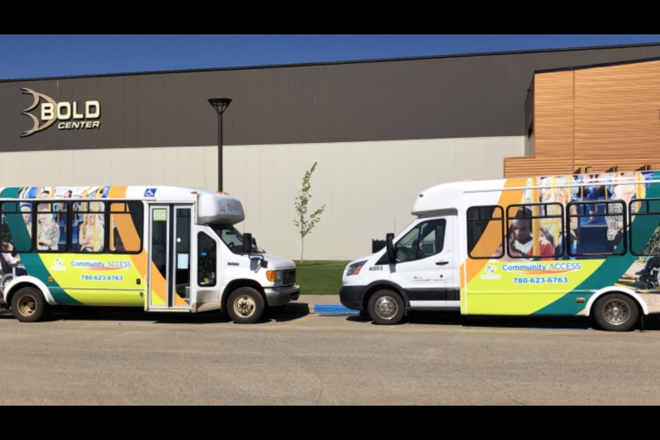 Lac La Biche County's current fleet of two community buses could be updated if grant funding is approved. Councillors are also looking at electric-engine options for the new buses.