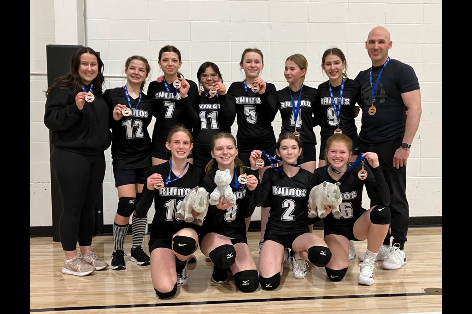 The Rhinos' 13U Black team finished third overall in Division I North, increasing their rank by two spots to claim a bronze medal at the Premier 2 tournament.