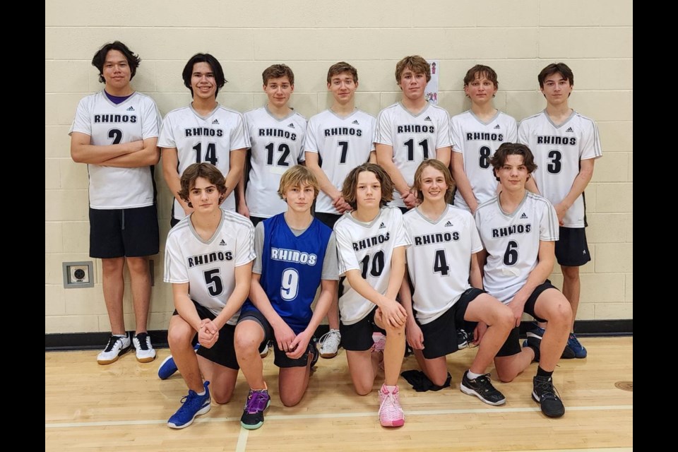 The Rhinos Volleyball Club grew in 2023 having added two boys teams to its club. The 16U Rhinos mens' team finished 8th in their Premier 1 bracket and 26th overall in the province.